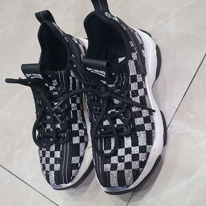Steve Madden Black and White Patterned Sneakers